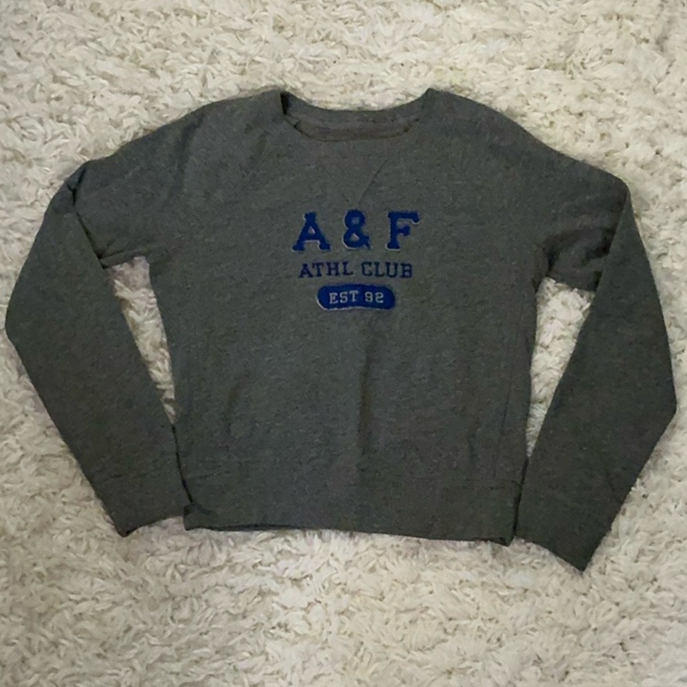 Y2K Abercrombie & Fitch Gray Logo Sweatshirt